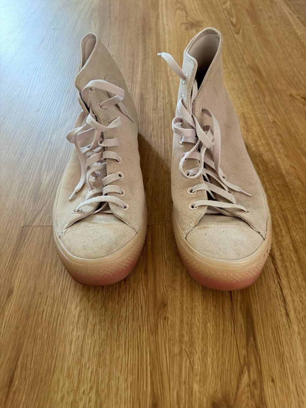 Converse High-Top Blush Canvas Sneakers